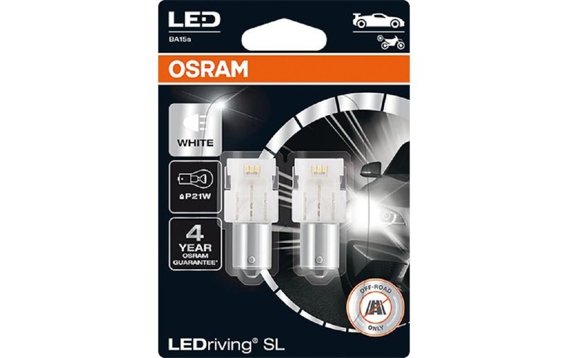 OSRAM, Ersatzleuchtmittel, LED Premium Retrofit Cool White P21W 12V BA15s, AUTO & BIKE, 7506DWP-02B