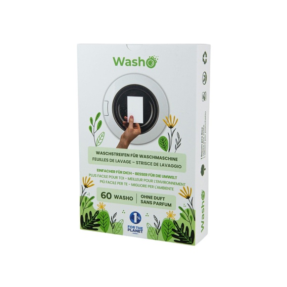 Washo Waschstreifen ohne Duft Box 60 Stück