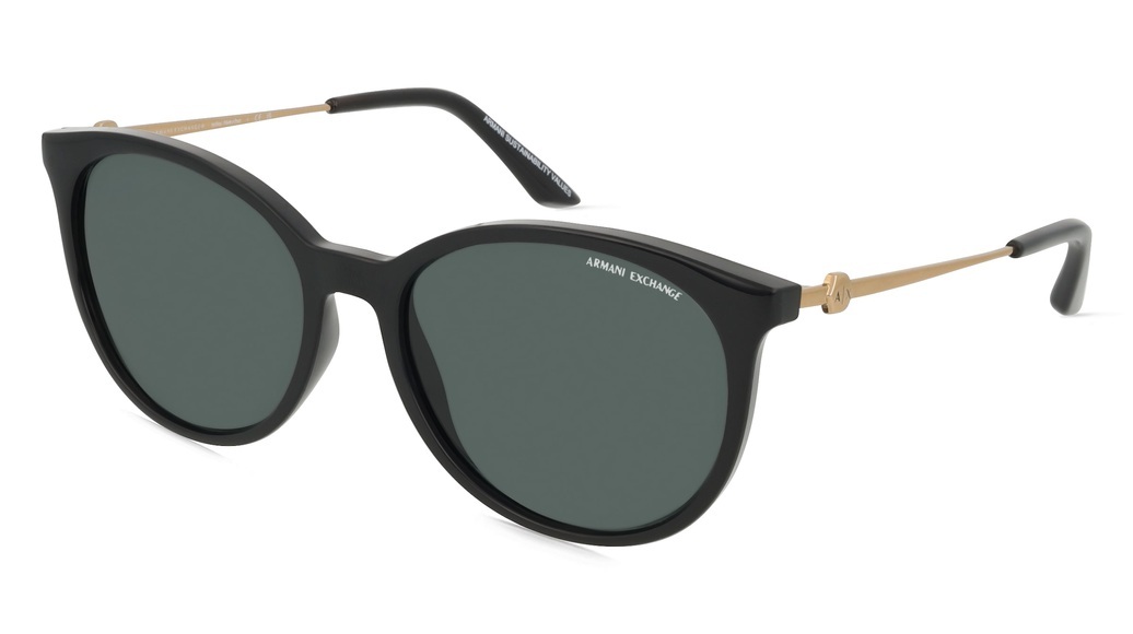 Armani Exchange AX4140S Damen-Sonnenbrille Vollrand Butterfly Kunststoff-Gestell, schwarz