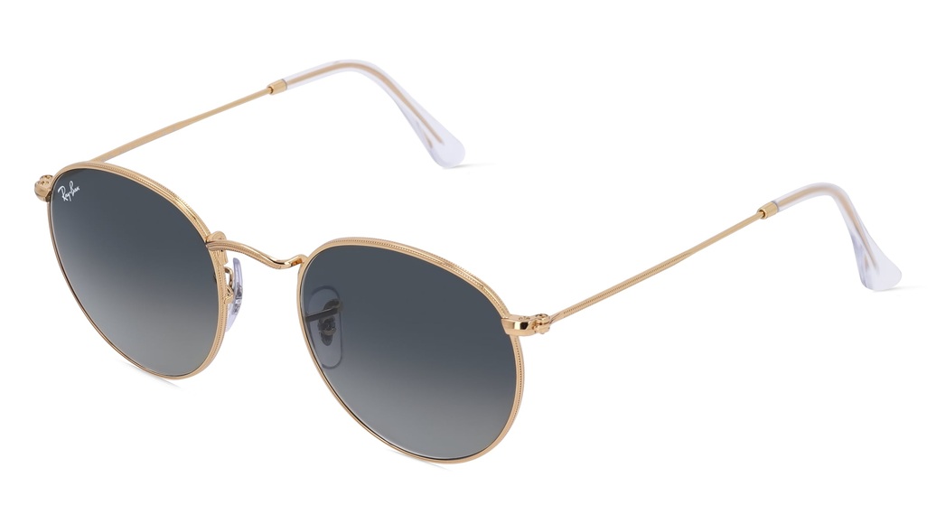 Ray-Ban RB3447 Herren-Sonnenbrille Vollrand Rund Metall-Gestell, gold