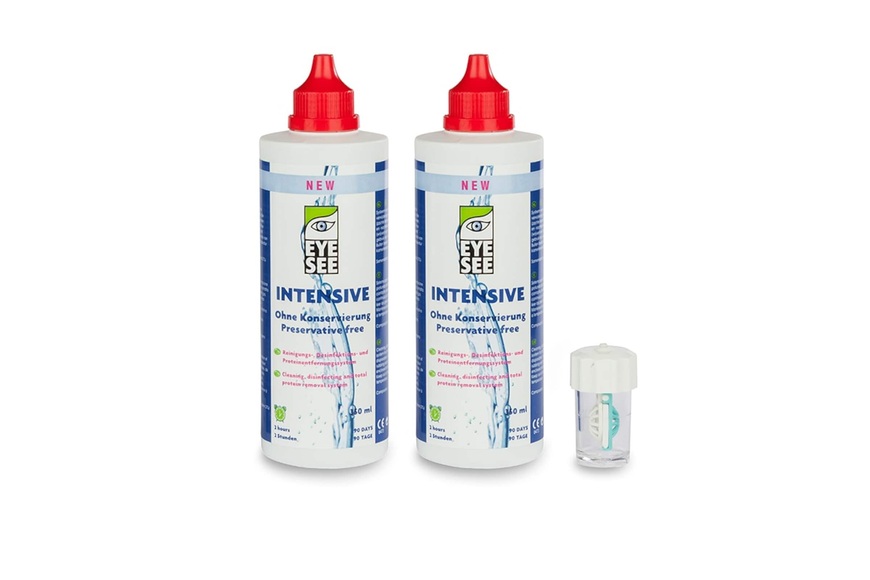 EyeSee Intensive (2x350 ml + 90 Neutralisationstabletten + 1 Behälter) Peroxidlösung, Pflegemittel