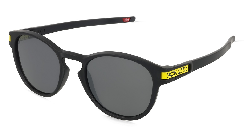 Oakley OO9265 LATCH Herren-Sonnenbrille Vollrand Oval Kunststoff-Gestell, schwarz
