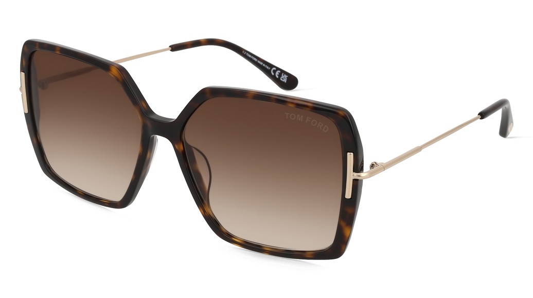 Tom Ford FT1039 JOANNA Damen-Sonnenbrille Vollrand Butterfly Acetat-Gestell, braun