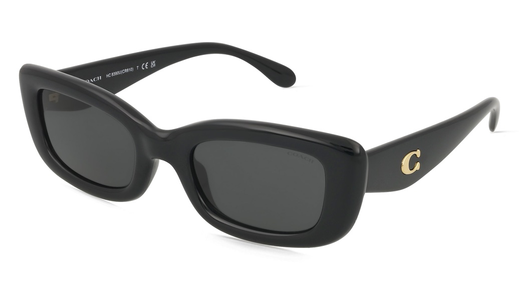 Coach 0HC8390U CR610 Damen-Sonnenbrille Vollrand Eckig Kunststoff-Gestell, schwarz