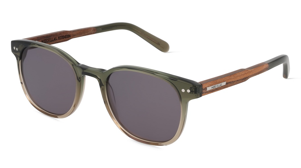 Woodfellas 10776 POTTENSTEIN Damen-Sonnenbrille Vollrand Panto Kunststoff-Gestell, braun