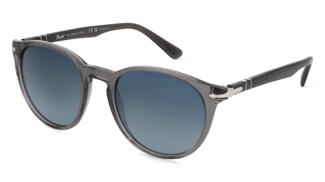 Persol 0PO3152S Herren-Sonnenbrille Vollrand Panto Acetat-Gestell, grau