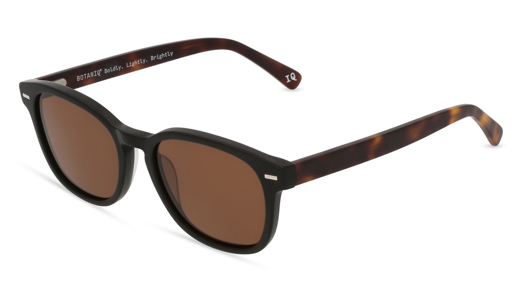 Botaniq 7014 Herren-Sonnenbrille Vollrand Panto Bio-Acetat-Gestell, schwarz