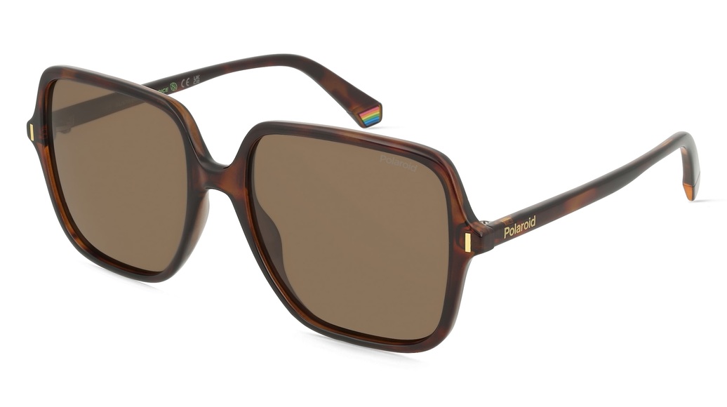Polaroid PLD 6219/S Damen-Sonnenbrille Vollrand Eckig Kunststoff-Gestell, Havanna
