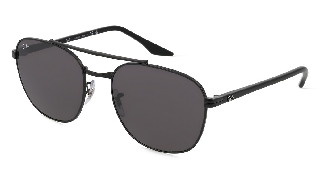 RAY-BAN RB3688 Unisex-Sonnenbrille Vollrand Eckig Metall-Gestell, schwarz