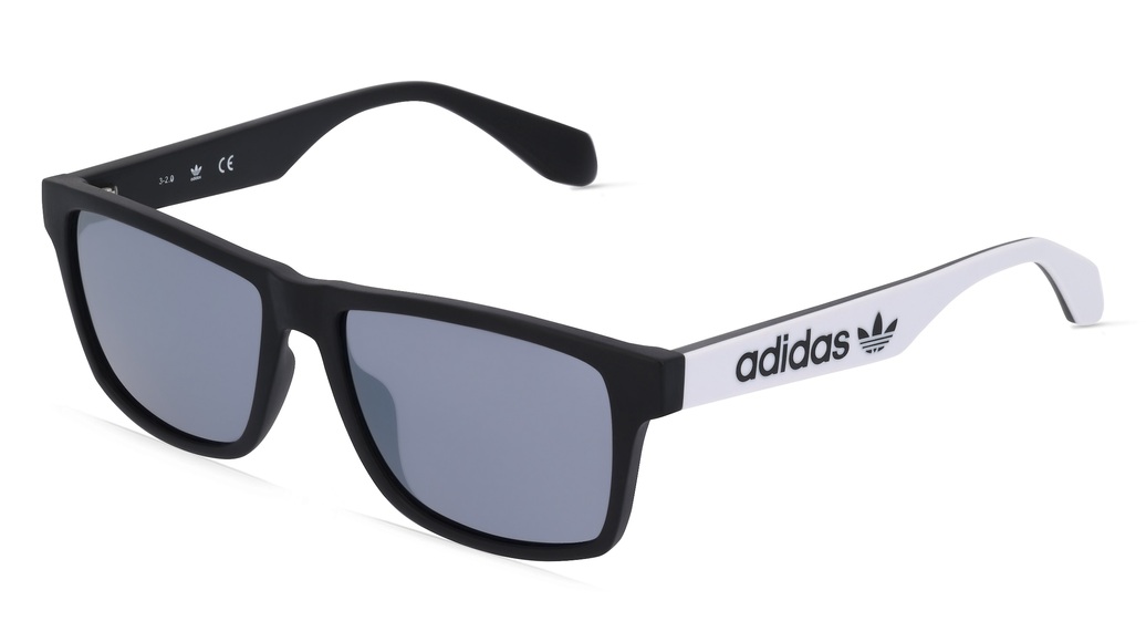 ADIDAS OR0024 Herren-Sonnenbrille Vollrand Eckig Kunststoff-Gestell, schwarz