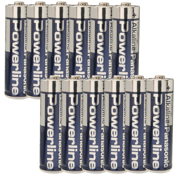 Panasonic Powerline Alkaline Batterie LR6 (Mignon/AA), 12er Set
