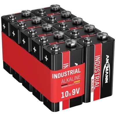 Industrial Alkaline 9V Block Batterie - 10 Stück