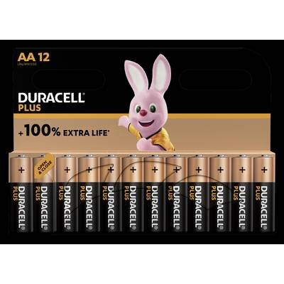 Duracell Plus-AA CP12 Mignon (AA)-Batterie Alkali-Mangan 1.5 V 12 St.