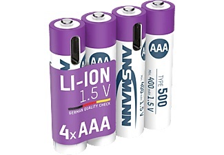 Ansmann Micro AAA Typ 500 (min. 400 mAh) ? 4er Karton Akku Batterie
