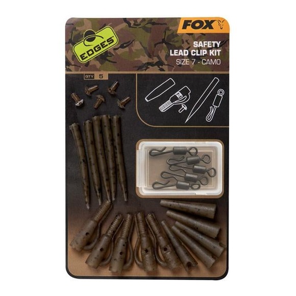 FOX Rage Edges Camo Safety Lead Clip Kit - Vorfach