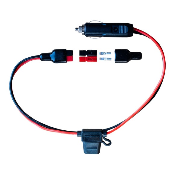 Rebelcell Quick Connect Fishfinder Outdoorbox inkl. Sicherungshalter - Echolot Anschlusskabel mit Zigarettenanzünder-Stecker inkl. Sicherunghalter