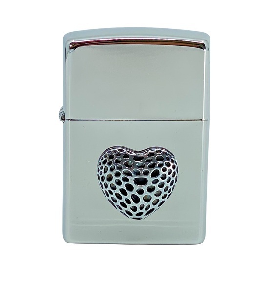 Zippo Chrome Heart High Polished
