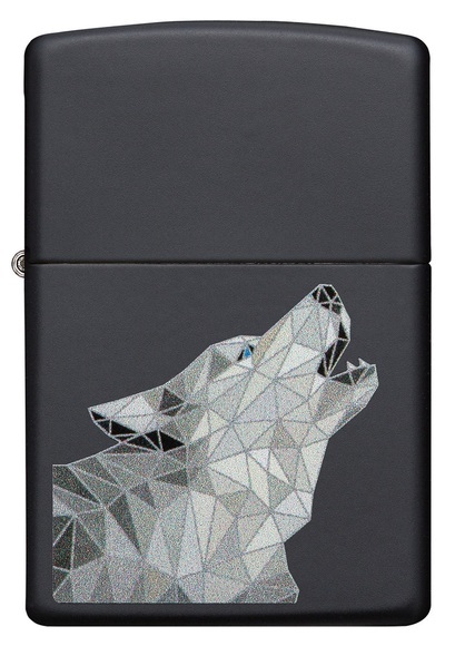 Zippo Wolf Polygonal Design