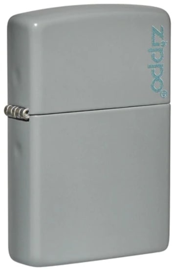 Zippo Flat Grey mit Logo