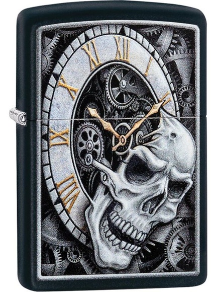 Zippo Skull Clock