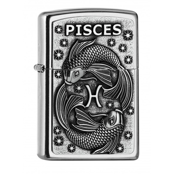 Neu Zippo Sternzeichen Fisch Emblem