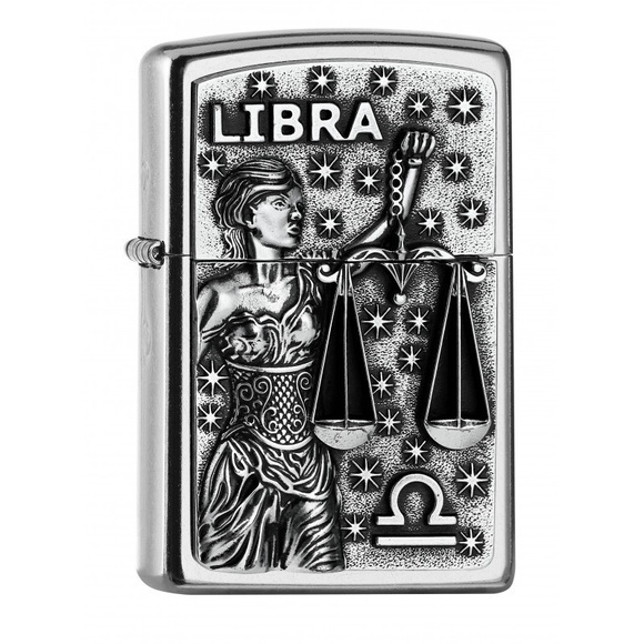 Neu Zippo Sternzeichen Waage Emblem
