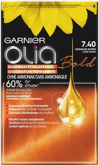 Garnier Olia dauerhafte Haarfarbe 7.40 Intensives Kupfer, 1Stk