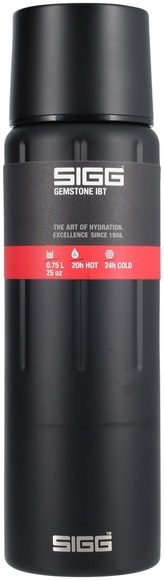 SIGG Thermo-Trinkflasche GEMSTONE OBSIDIAN - IBT 0,75l aus Edelstahl in schwarz