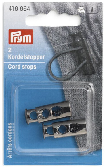 Prym Kordelstopper 2-Loch gunmetal 0