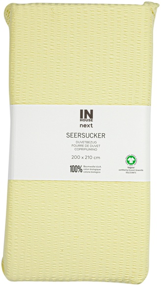 Inhouse NEXT Duvet Seersucker Uni gelb 200x210