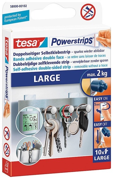 Tesa Powerstrips Kleber gross 10 Stück