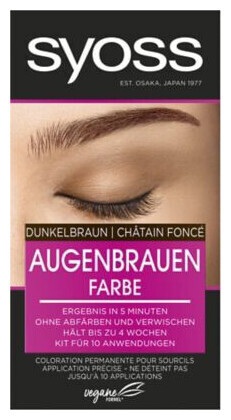 Syoss Augenbrauen-Kit permanente Augenbrauenfarbe 4-1 Dunkelbraun