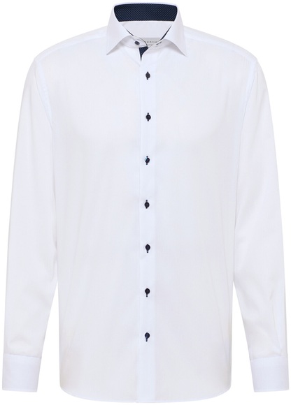 ETERNA LANGARM HEMD MODERN FIT PINPOINT WEISS UNIFARBEN
