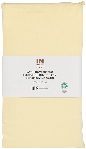 Inhouse NEXT Duvet Satin Paspel 200x210 vanille