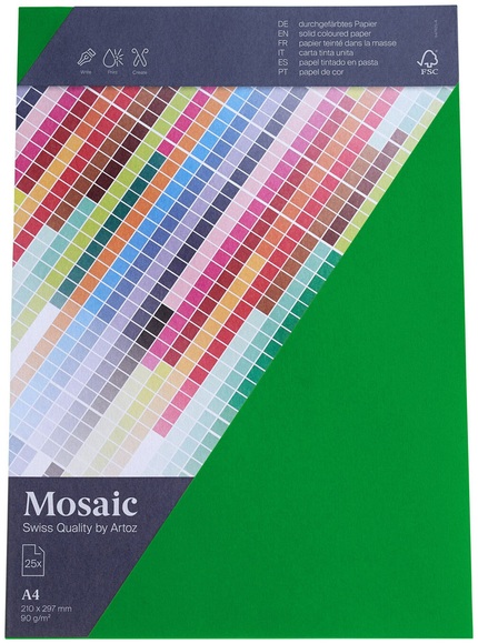 Artoz Mosaic Bogen A4 apfelgrün 25 Stück