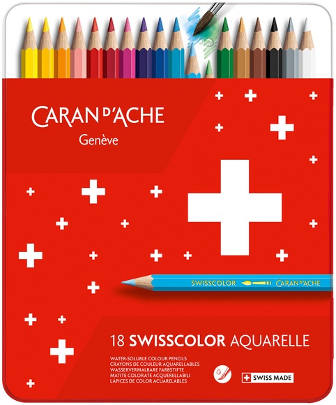 Caran D'ache Swisscolor Aqua Farbstifte 18 Stk