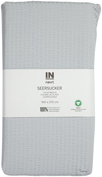Inhouse NEXT Duvet Seersucker Uni silber 160x210