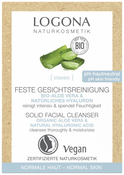 Logona Classic Logona Classic Feste feuchtigkeitsspendende Gesichtsreinigung Bio-Aloe Vera & natürlichem Hyaluron gesichtscreme 60.0 g