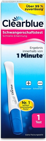 Clearblue Schwangerschaftstest Schnelle Erkennung