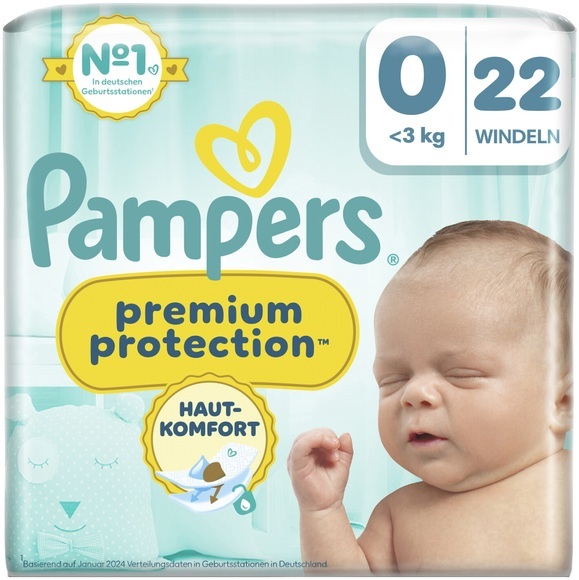 Pampers Premium Protection Gr.0 Micro <3kg 22 Windeln