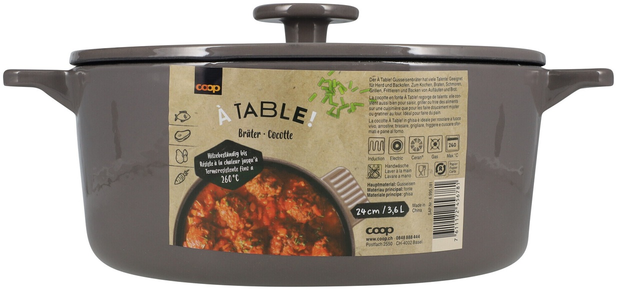 À Table! Bräter Gusseisen 3.6L 24cm