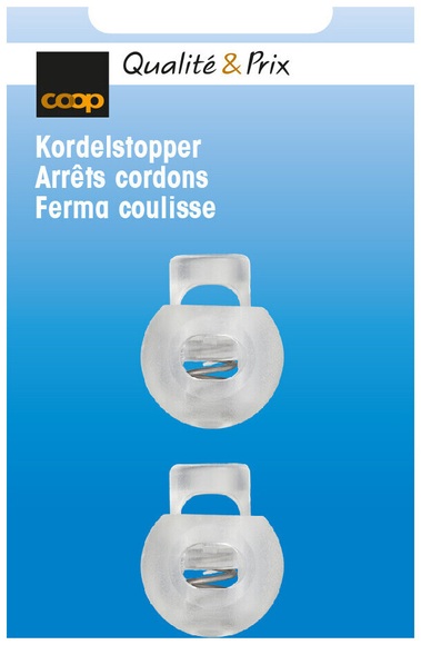 Coop Kordelstopper Kugel transparent 18 mm 2 Stk.