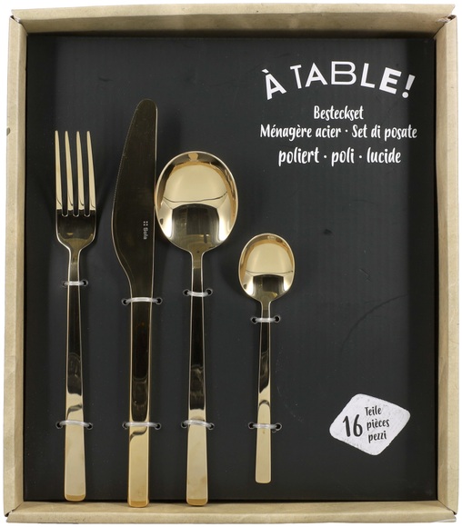 À Table! Sola Besteckset gold poliert 16-teilig