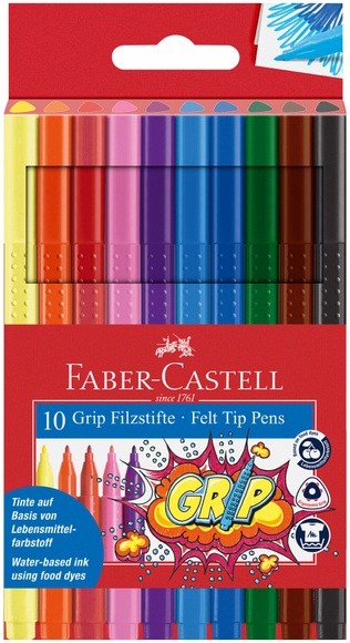FABER-CASTELL Filzstift (Mehrfarbig, 10 Stück)