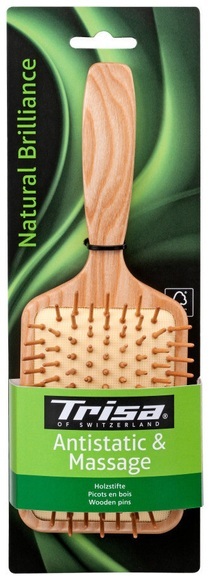 Trisa Haarbürste Natural Brilliance Antistatic & Massage Paddle