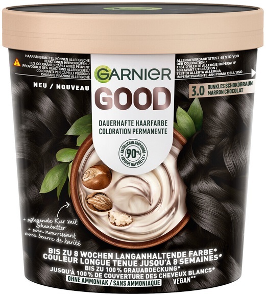 Garnier GOOD Dauerhafte Haarfarbe 3.0 Dunkles Schokobraun, 1.0Stk