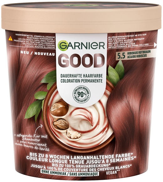 Garnier GOOD Dauerhafte Haarfarbe 5.5 Hibiskus Rotbraun, 1.0Stk