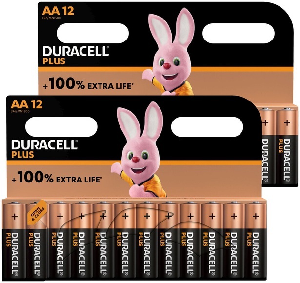 Duracell Batterien Plus Aa/Lr6 2x12 Stück