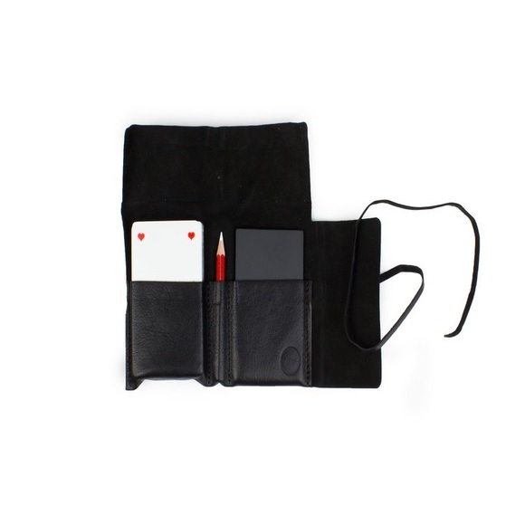 Fidea Design - Spiel TRUMPF-BÜÜRLI - Leder - schwarz/weiss - 7.5/10/2.5 cm