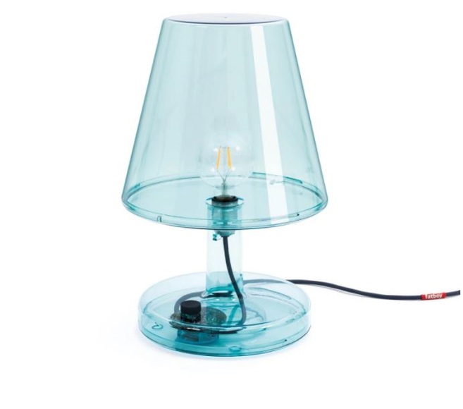 Fatboy LED-Tischleuchte Trans-Parents blau